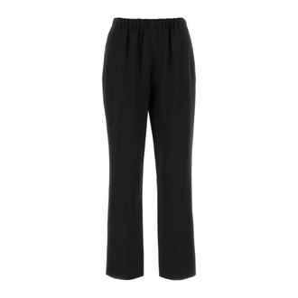 Loulou Studio Straight Trousers, female, Black, Size: M Scot Straight Leg Pants