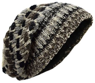 Gheri Woolen Knitted Fleece Lined Multicoloured Beanie Hats D
