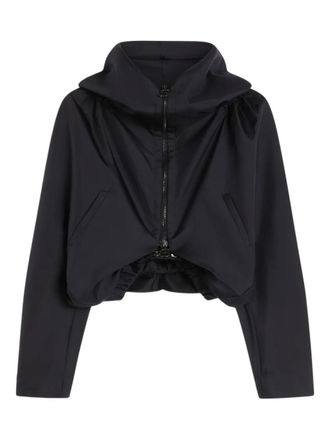 Sportmax Zijden donsjack met capuchon - Zwart