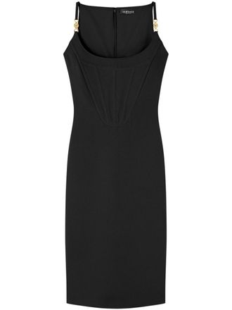 Versace Medusa jurk met korset - Zwart