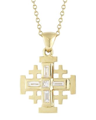I.Reiss Company 14K 1.33 Ct. Tw. Diamond Jerusalem Cross Necklace
