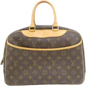 Louis Vuitton Pre-owned Monogram Bowling Vanity Bag - Dames - Vintage Handtas - Bruin - ONE Size - Vintage