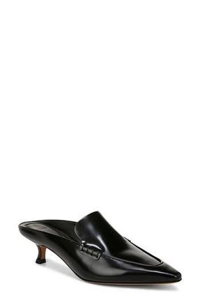 Vince Samy Pointed Toe Kitten Heel Loafer Mule in Black at Nordstrom Rack, Size 7.5