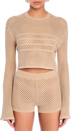 SER.O.YA Juno Crochet Top In Sand