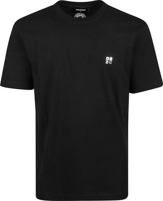 Dsquared2 Metal D2 Upside Down Detail Regular-Fit Cotton T-Shirt