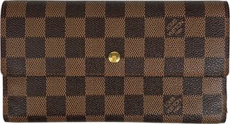 Louis Vuitton Damier Brown Damier Canvas Long Wallet (Tri-Fold) (Pre-Owned)