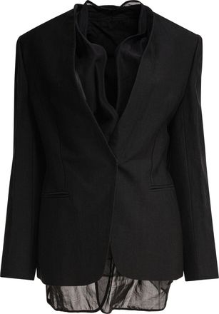 Brunello Cucinelli Brunello Cucinelli Womens Black Linen Jacket viscose - Size EU 44 (Womens)