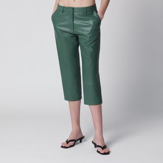 Frankie Shop Pantaloni Olivet verdi in similpelle