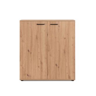 Calicosy Zapatero 2 puertas 8 baldas - 100 cm - Efecto Roble