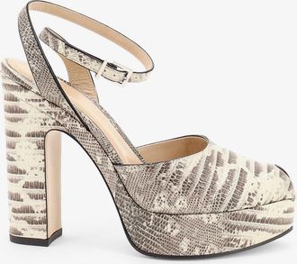 Fendi Sandali Fendi After 9 in pelle con stampa tejus - FENDI - gender_Woman