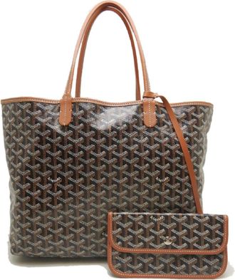Goyard Saint Louis Black Coated Canvas Tote Bag (Pre-Owned)