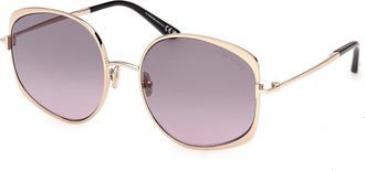 Tom Ford FT1349 ABBEY-02 28B Womens Sunglasses Gold Size 58