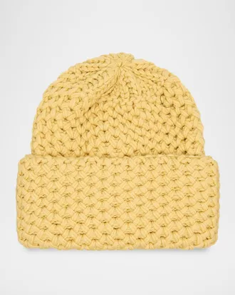 inverni Cashmere Honeycomb Knit Beanie