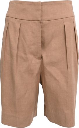 Brunello Cucinelli Pleated Shorts in Beige Polyester