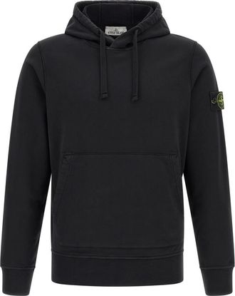 Stone Island Black Solid Hoodie