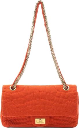 Chanel 2006-2008 2.55 gewatteerde schoudertas - Oranje