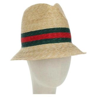 Gucci Pre-owned Accessories, female, Beige, Size: ONE SIZE Pre-owned Vintage Hat