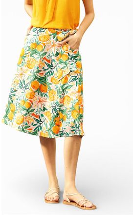 ModCloth Market Day Wrap Skirt in Sweet Orange Spritz at Nordstrom, Size X-Small