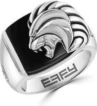 Effy Mens Sterling Silver Onyx Lion Signet Ring in Black at Nordstrom Rack, Size 10