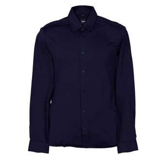 HUGO BOSS Slim-Fit Shirt In Structured Jersey, Size Medium