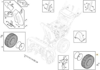 STIGA Sports Rueda Completa Izquierda 16x6.50-8 Original Stiga - 118821236/0