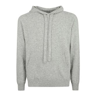 Laneus Hoodies & sweatvesten, Heren, Grijs, XL, Polyester, Luxe Cashmere Hoodie