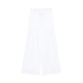 Semicouture Wide Trousers, female, White, Size: XL Wide Trousers