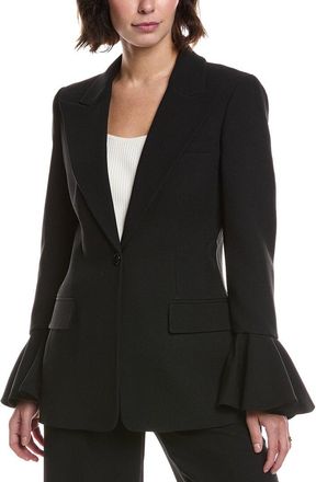 Michael Kors Flare Sleeve Silk-Blend Blazer