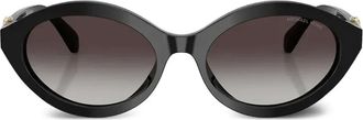Michael Kors Carlazzo oval-frame sunglasses - women - Acetate - 55 - Black