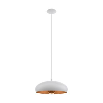 Eglo Mogano Single Pendant Light - White | TJ Hughes