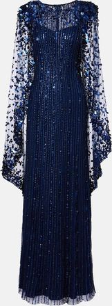 Jenny Packham Abito lungo con paillettes