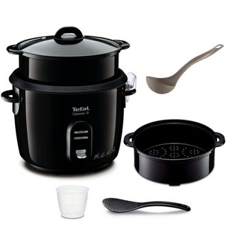 T-fal Classic 5l Cocedor De Arroz Negro Con Cesta De Vapor
