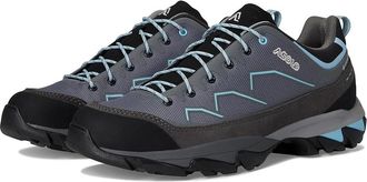Asolo Acadia GTX Womens Climbing Shoes Graphite/Sky Blue : 8.5 B - Medium, Suede/Synthetic