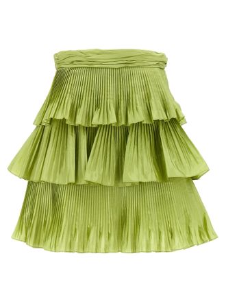 Valentino Garavani Bicolor Silk Long Womens Skirt