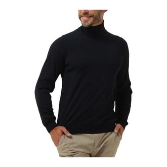 HUGO BOSS Truien & Vesten, Heren, Blauw, XL, Wol, Musso-P Rollneck Sweater