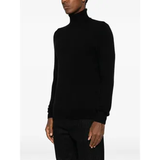 Malo Roll Neck Cashmere Sweater - Black