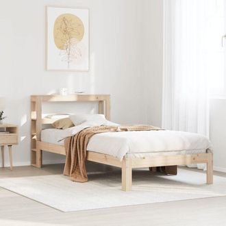 vidaXL Vidaxl - Estructura De Cama Con Cabecero Madera Maciza De Pino 90x200 Cm