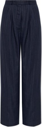Anine Bing Paola Broeken - Dames - Wijde Broeken - Blauw - L - Linnen - Broeken