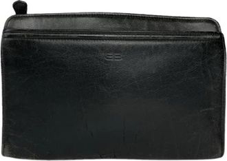 Balenciaga Pre-owned Vintage Clutch - Dames - Vintage Clutch - Zwart - ONE Size - Leer - Vintage
