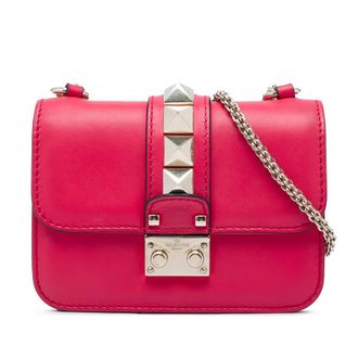 Valentino Pre-owned Valentino Mini Leather Rockstud Glam Lock Crossbody Ladies LTKV6BZSDOQNQ9K0