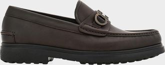 Ferragamo Tobias Gancini Leather Loafers