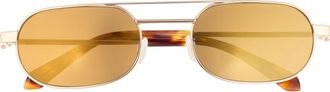 Off-white Vaiden 55mm Oval Sunglasses in Gold Gold Mirror at Nordstrom Rack