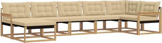 vidaXL Conjunto De Sof&aacute;s De Exterior 7 Uds. Y Beige Vidaxl