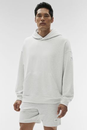Alo | Double Take Hoodie in White Heather, Size: Medium