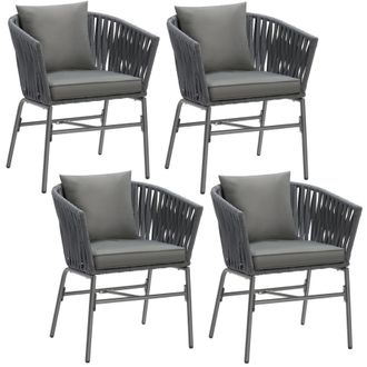 TecTake Accent Chair Valeiras in Dark Grey | Size: 4 Person