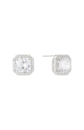 Untamed Petals Adriana Crystal Stud Earrings in Silver at Nordstrom