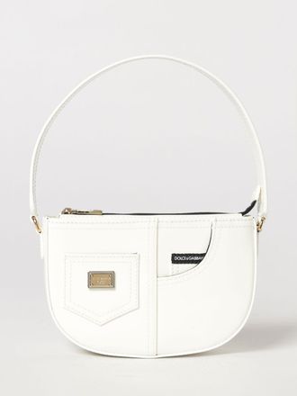 Dolce & Gabbana Girls Mini Calfskin Leather Shoulder Bag with Logo