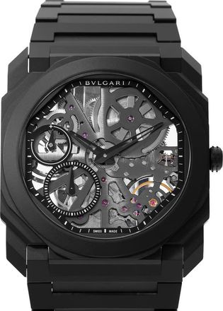 Bulgari Pre-owned Bvlgari Octo Finissimo Skeleton Dial Mens Watch 103126