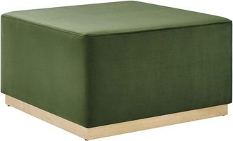 ModWay Tilden Large 28in Square Performance Velvet Upholstered Ottoman