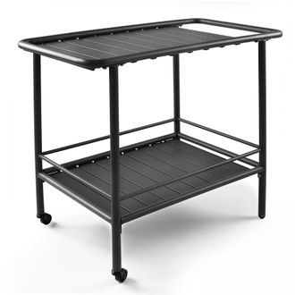 Oviala Carro de jard&iacute;n con ruedas de acero antracita